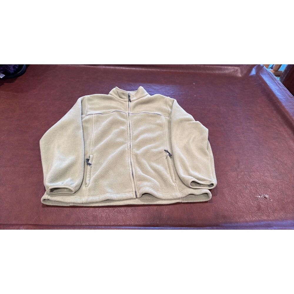 Eddie Bauer Fleece Zip Up the Front Size LX Green